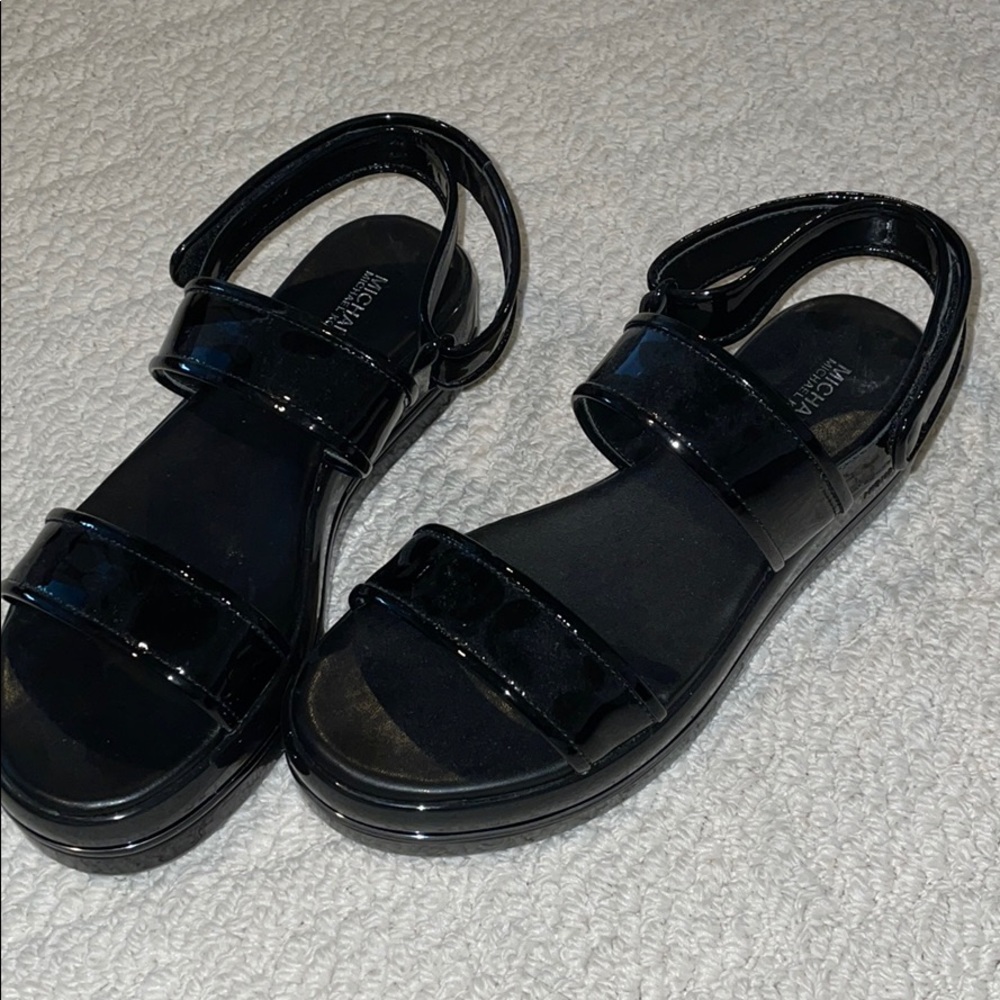 Michael Kors Black Platform Patten Leather